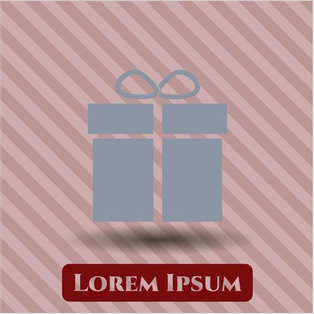 gift box icon vector symbol flat eps jpg app web concept website