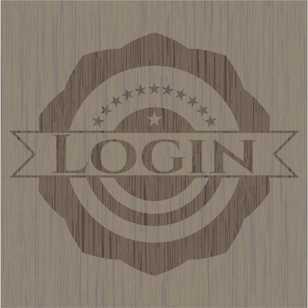Login realistic wooden emblem
