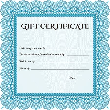 Modern gift certificate template. 