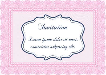 Retro vintage invitation template.