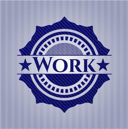 Work jean or denim emblem or badge background