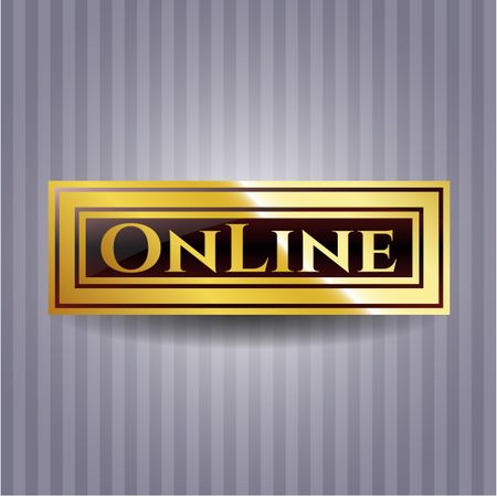 Online golden badge or emblem
