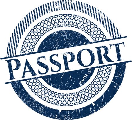 Passport rubber grunge seal