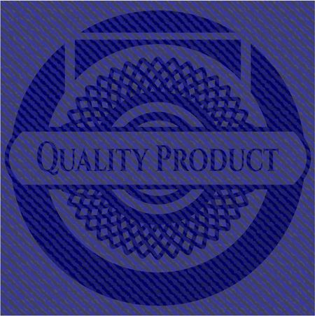 Quality Product emblem with jean high quality background