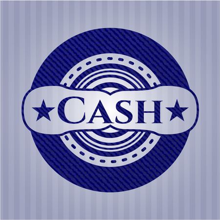 Cash emblem with jean high quality background
