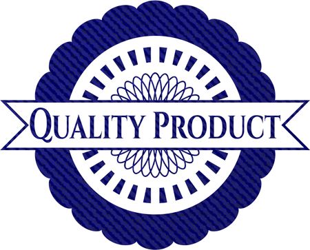 Quality Product emblem with jean high quality background