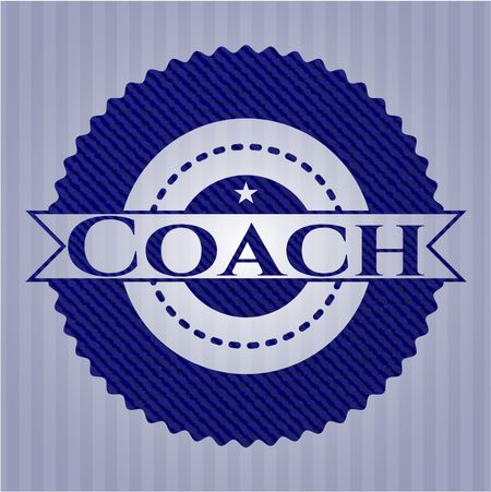 Coach emblem with jean high quality background