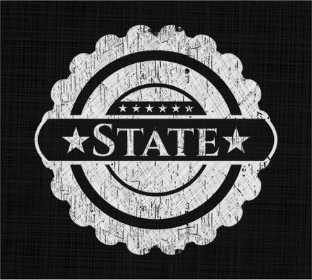 State with chalkboard texture