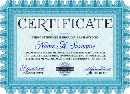 certificate template eps10 jpg of achievement diploma vector illustration design completion