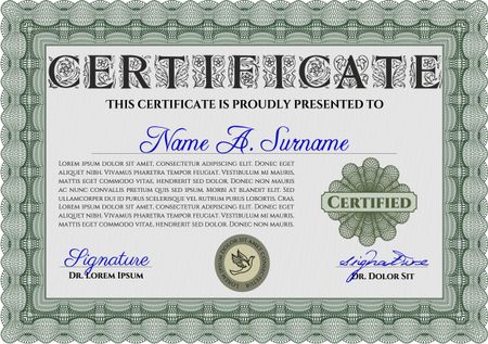 certificate template eps10 jpg of achievement diploma vector illustration design completion