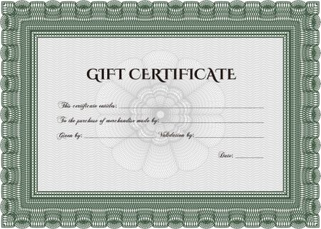 Vector Gift Certificate. Customizable, Easy to edit and change colors. With complex background. Good design. 