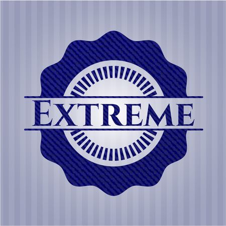 Extreme emblem with denim texture