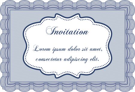 Invitation template. Nice design. Easy to print. Detailed. 