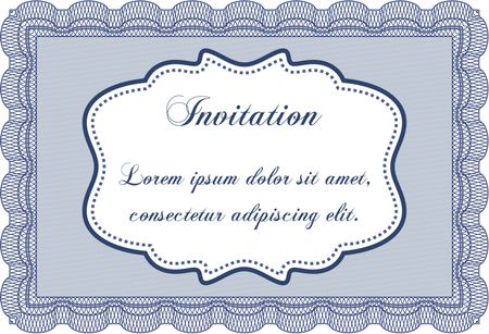 Invitation template. Nice design. Easy to print. Detailed.