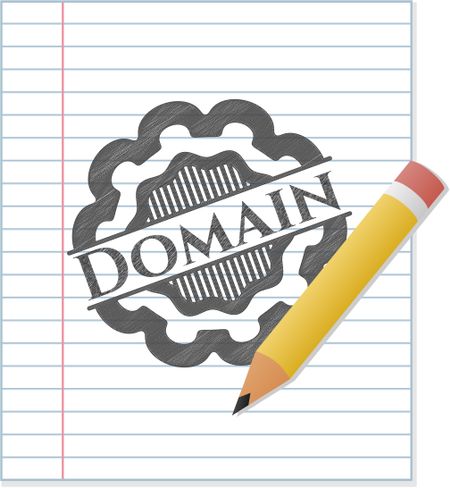 Domain emblem drawn in pencil