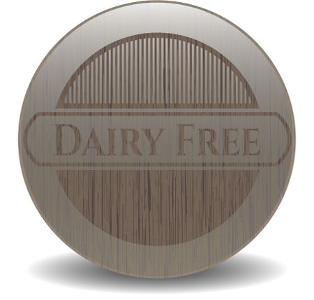 Dairy Free wood emblem. Vintage.