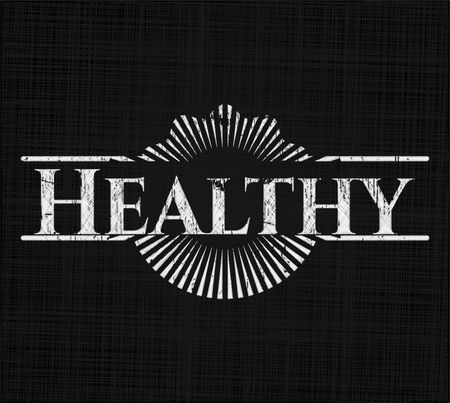 Healthy chalkboard emblem