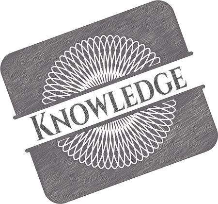 Knowledge emblem drawn in pencil