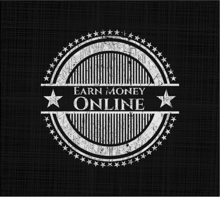 Earn Money Online chalkboard emblem