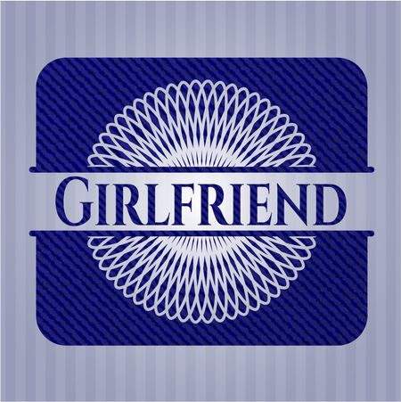 Girlfriend emblem with jean high quality background