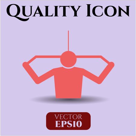 lat pull down exercise icon vector symbol flat eps