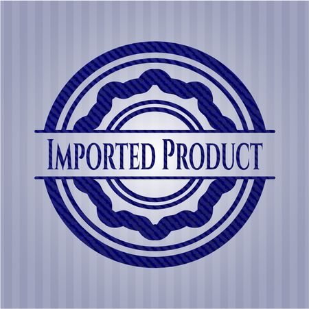 Imported Product emblem with jean texture