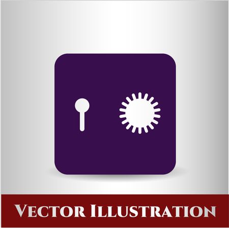 safe safety deposit box icon vector symbol flat eps