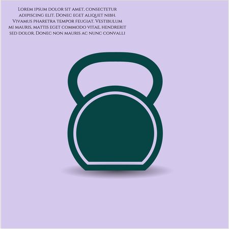 Kettlebell icon vector symbol flat eps jpg app web concept