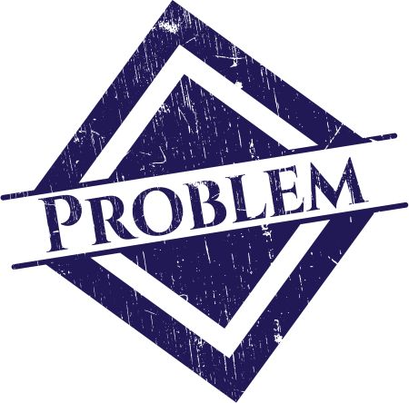 Problem grunge style stamp