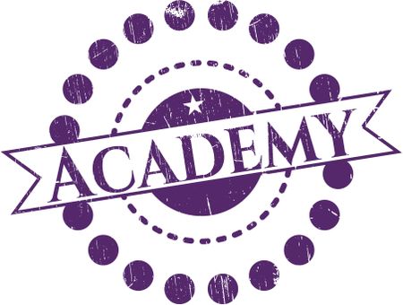 Academy grunge style stamp