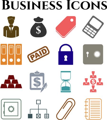 16 icon set. business Icons. Set of web Icons.