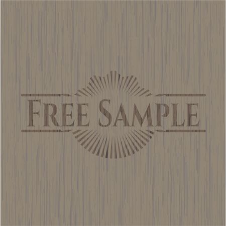 Free Sample retro wooden emblem