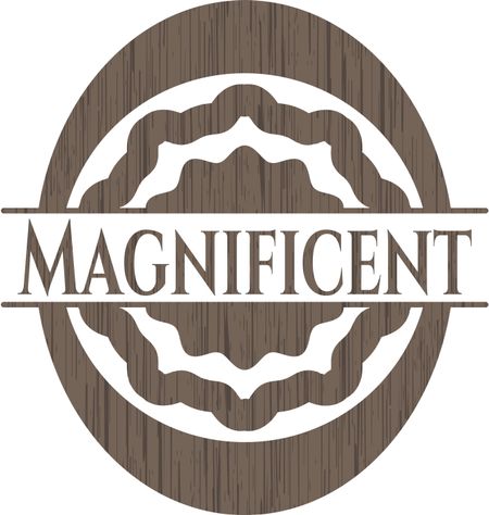 Magnificent retro wooden emblem
