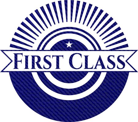 First Class with denim texture