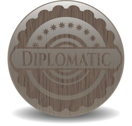 Diplomatic wooden emblem