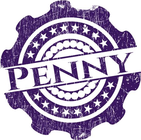 Penny with rubber seal texture