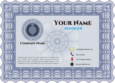 Vintage Business Card. Customizable, Easy to edit and change colors. Excellent design. With complex background.