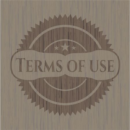 Terms of use wood signboards