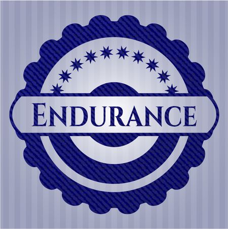 Endurance emblem with denim texture