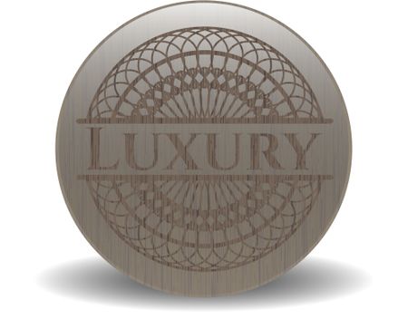 Luxury retro wooden emblem
