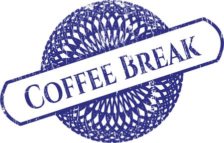 Coffee Break grunge style stamp