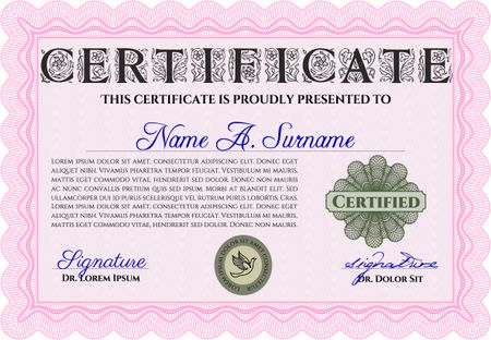 certificate template eps10 jpg of achievement diploma vector illustration design completion