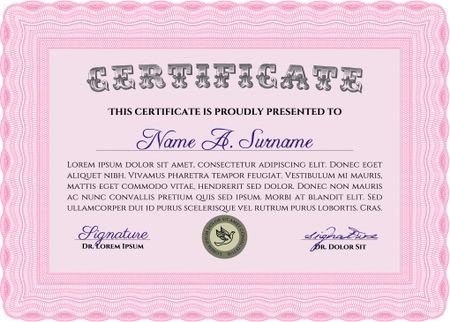 certificate template eps10 jpg of achievement diploma vector illustration design completion