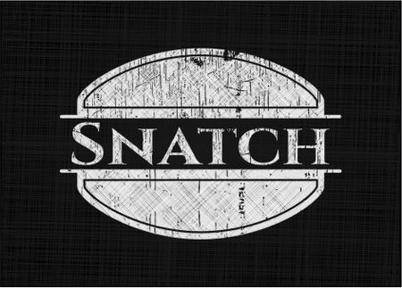 Snatch chalk emblem, retro style, chalk or chalkboard texture