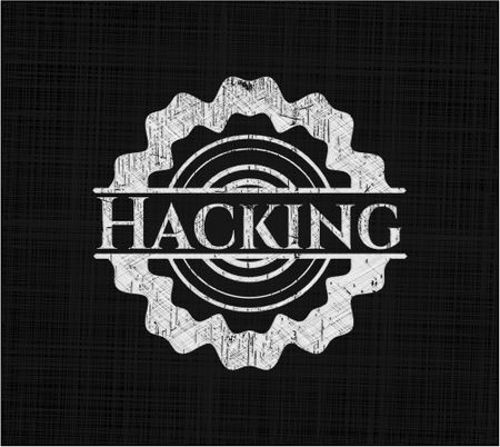 Hacking written on a blackboard