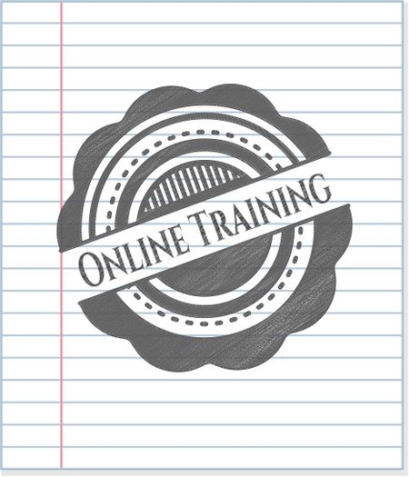 Online Training draw with pencil effect