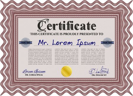 certificate template eps10 jpg of achievement diploma vector illustration design completion