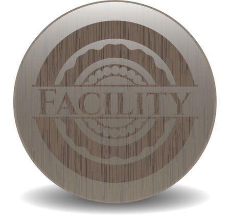 Facility wood emblem. Vintage.