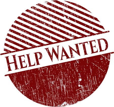Help Wanted rubber grunge texture stamp