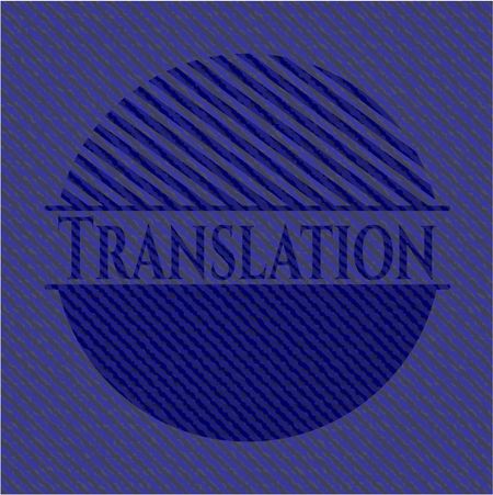 Translation with jean texture